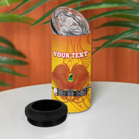 Custom Orchids PNG Rugby 4 in 1 Can Cooler Tumbler Go Champions Papua New Guinea LT14 - Polynesian Pride