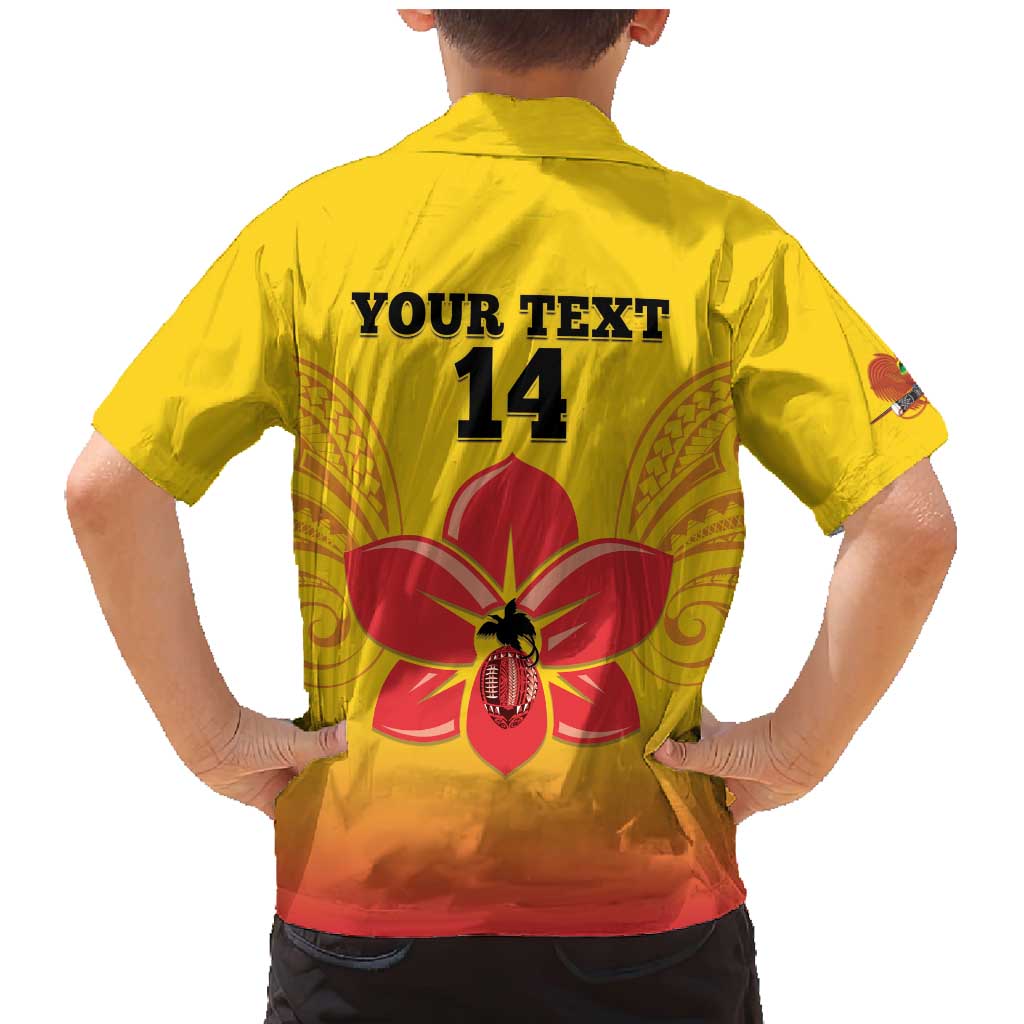 Orchids PNG Rugby Custom Family Matching Mermaid Dress and Hawaiian Shirt Go Champions Papua New Guinea LT14 - Polynesian Pride