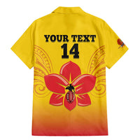 Orchids PNG Rugby Custom Family Matching Mermaid Dress and Hawaiian Shirt Go Champions Papua New Guinea LT14 - Polynesian Pride