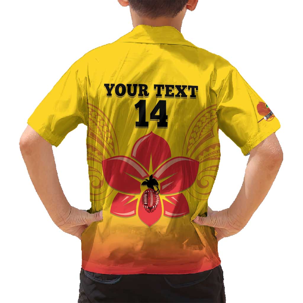 Orchids PNG Rugby Custom Family Matching Puletasi and Hawaiian Shirt Go Champions Papua New Guinea LT14 - Polynesian Pride