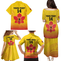 Orchids PNG Rugby Custom Family Matching Puletasi and Hawaiian Shirt Go Champions Papua New Guinea LT14 - Polynesian Pride