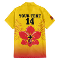 Orchids PNG Rugby Custom Family Matching Summer Maxi Dress and Hawaiian Shirt Go Champions Papua New Guinea LT14 - Polynesian Pride