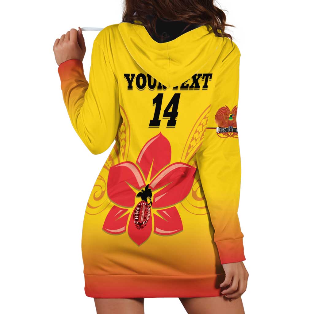 Orchids PNG Rugby Custom Hoodie Dress Go Champions Papua New Guinea LT14 - Polynesian Pride