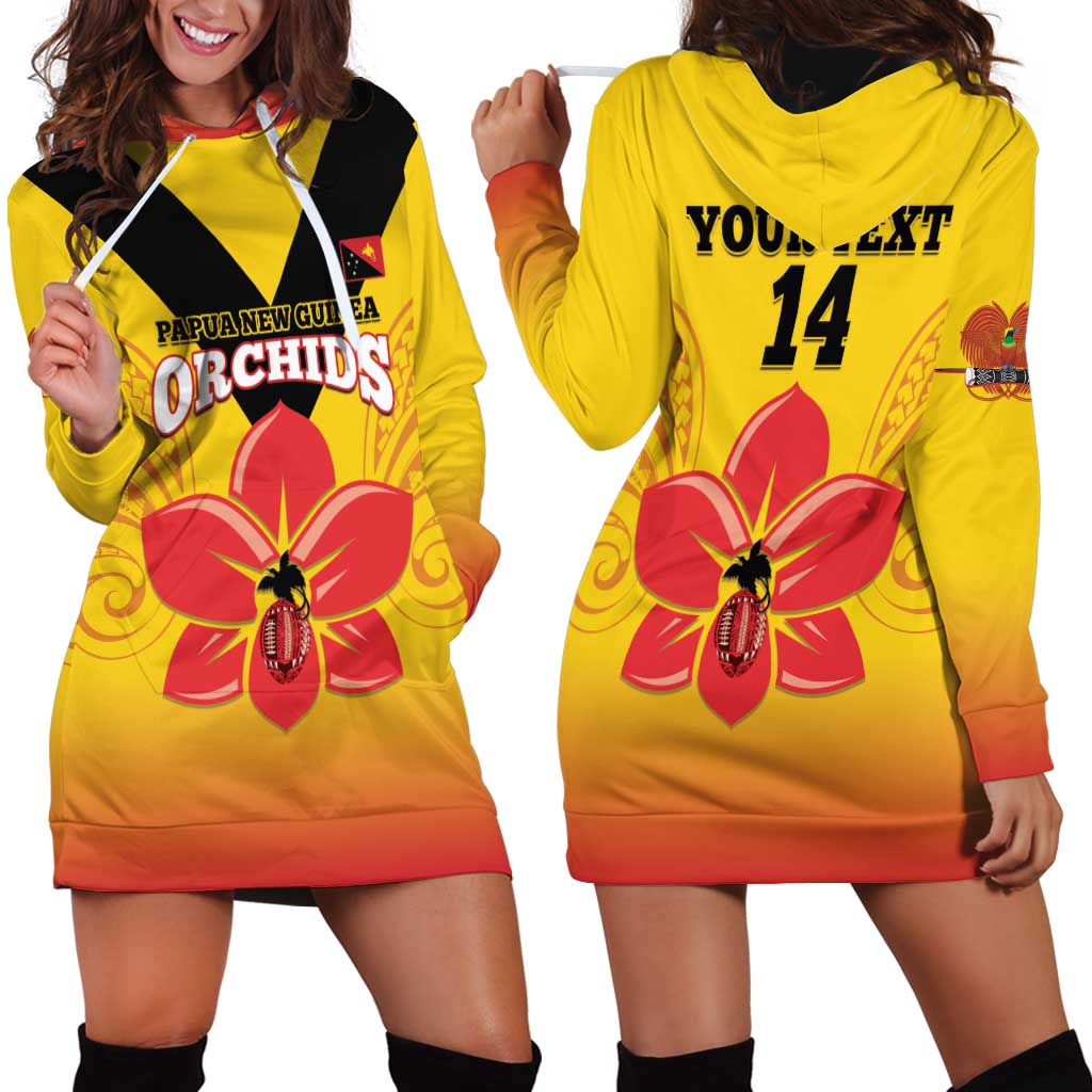 Orchids PNG Rugby Custom Hoodie Dress Go Champions Papua New Guinea LT14 - Polynesian Pride