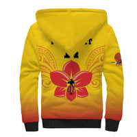 Orchids PNG Rugby Custom Sherpa Hoodie Go Champions Papua New Guinea LT14 - Polynesian Pride