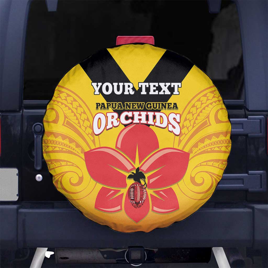 Orchids PNG Rugby Custom Spare Tire Cover Go Champions Papua New Guinea LT14 - Polynesian Pride