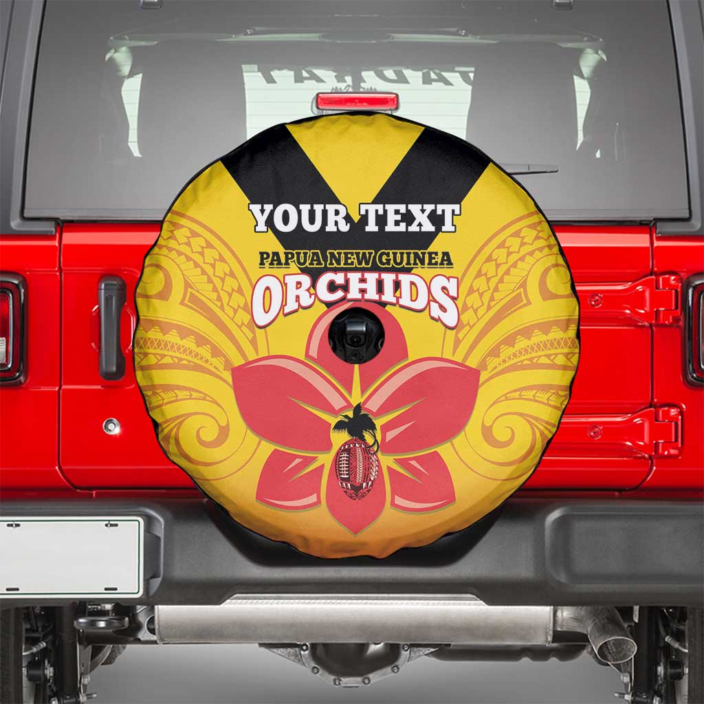 Orchids PNG Rugby Custom Spare Tire Cover Go Champions Papua New Guinea LT14 - Polynesian Pride