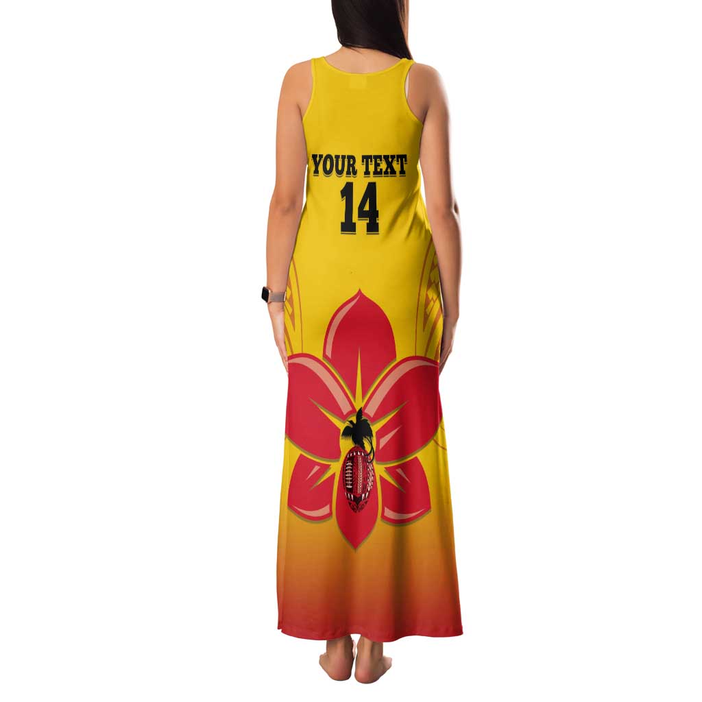 Orchids PNG Rugby Custom Tank Maxi Dress Go Champions Papua New Guinea LT14 - Polynesian Pride