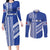 Fetu Samoa Rugby Custom Couples Matching Long Sleeve Bodycon Dress and Long Sleeve Button Shirt Siapo Pattern - Sporty Style
