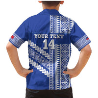 Fetu Samoa Rugby Custom Family Matching Mermaid Dress and Hawaiian Shirt Siapo Pattern - Sporty Style LT14 - Polynesian Pride