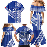 Fetu Samoa Rugby Custom Family Matching Mermaid Dress and Hawaiian Shirt Siapo Pattern - Sporty Style LT14 - Polynesian Pride