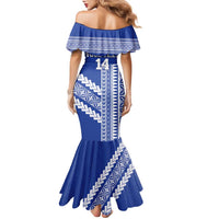 Fetu Samoa Rugby Custom Family Matching Mermaid Dress and Hawaiian Shirt Siapo Pattern - Sporty Style LT14 - Polynesian Pride