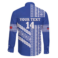 Fetu Samoa Rugby Custom Family Matching Off The Shoulder Long Sleeve Dress and Hawaiian Shirt Siapo Pattern - Sporty Style LT14 - Polynesian Pride