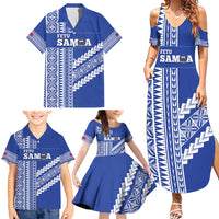Fetu Samoa Rugby Custom Family Matching Summer Maxi Dress and Hawaiian Shirt Siapo Pattern - Sporty Style LT14 - Polynesian Pride