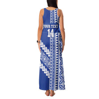 Fetu Samoa Rugby Custom Family Matching Tank Maxi Dress and Hawaiian Shirt Siapo Pattern - Sporty Style LT14 - Polynesian Pride