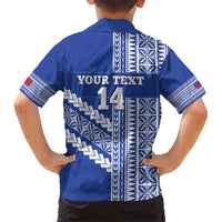 Fetu Samoa Rugby Custom Kid Hawaiian Shirt Siapo Pattern - Sporty Style LT14 - Polynesian Pride