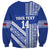 Fetu Samoa Rugby Custom Sweatshirt Siapo Pattern - Sporty Style