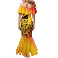 Marquesas Islands Family Matching Mermaid Dress and Hawaiian Shirt Marquesan Matatiki Fish Hook Patutiki LT14 - Polynesian Pride