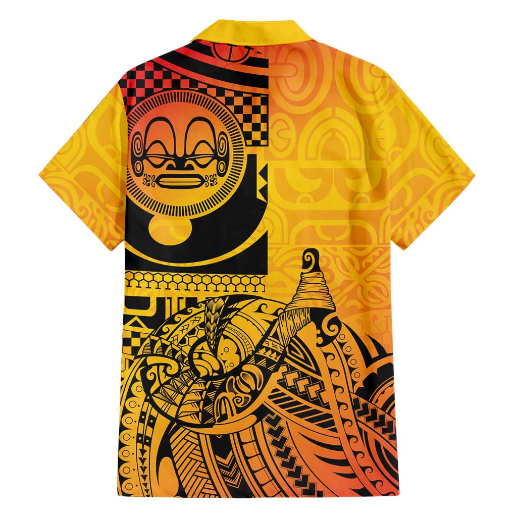 Marquesas Islands Family Matching Tank Maxi Dress and Hawaiian Shirt Marquesan Matatiki Fish Hook Patutiki LT14 - Polynesian Pride