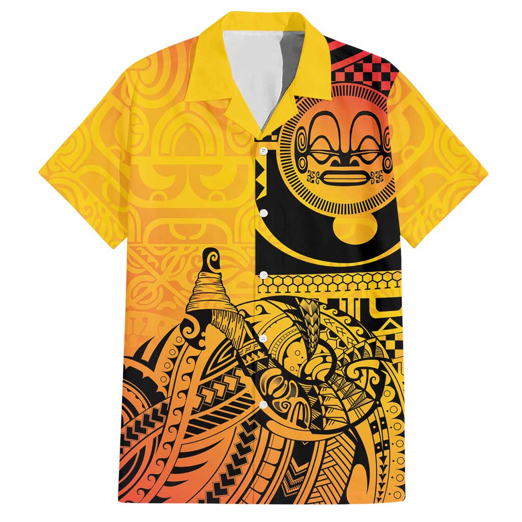 Marquesas Islands Hawaiian Shirt Marquesan Matatiki Fish Hook Patutiki - Polynesian Pride