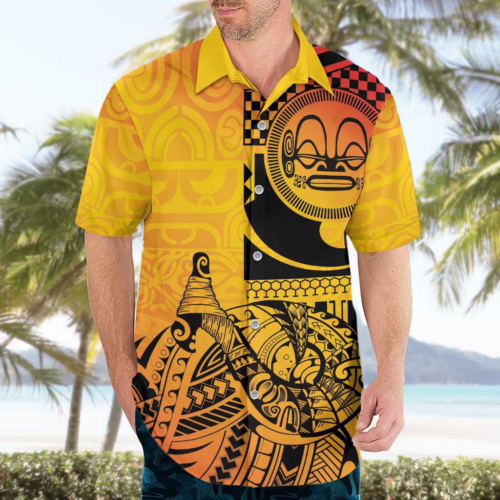 Marquesas Islands Hawaiian Shirt Marquesan Matatiki Fish Hook Patutiki - Polynesian Pride