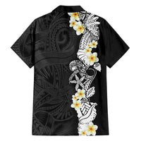 Black Samoa Tattoo Family Matching Summer Maxi Dress and Hawaiian Shirt Plumeria Samoan Ocean Tatau Pattern LT14 - Polynesian Pride