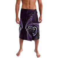 Aotearoa Pounamu Niho Lavalava Silver Fern Mix Maori Pattern - Purple LT14 Purple - Polynesian Pride