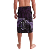 Aotearoa Pounamu Niho Lavalava Silver Fern Mix Maori Pattern - Purple LT14 - Polynesian Pride
