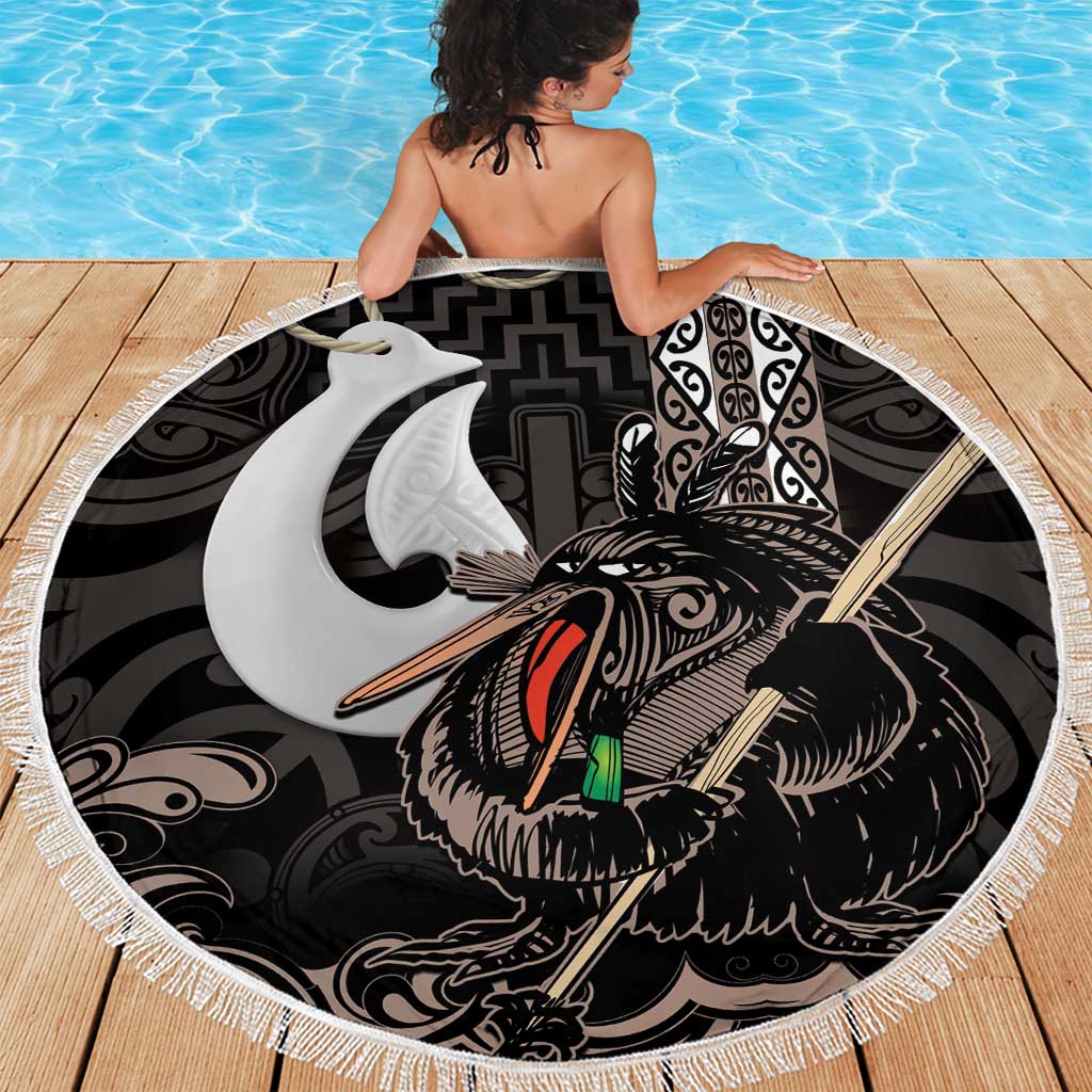 Aotearoa Hei Matau Beach Blanket Haka Kiwi Mix Maori Mangopare LT14 - Polynesian Pride