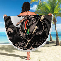 Aotearoa Hei Matau Beach Blanket Haka Kiwi Mix Maori Mangopare LT14 - Polynesian Pride