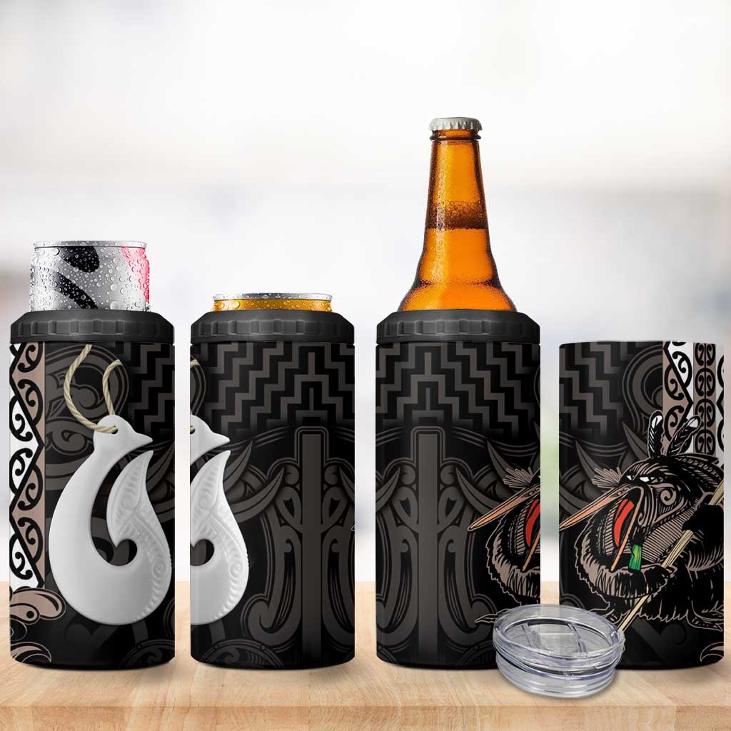 Aotearoa Hei Matau 4 in 1 Can Cooler Tumbler Haka Kiwi Mix Maori Mangopare LT14 - Polynesian Pride
