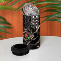 Aotearoa Hei Matau 4 in 1 Can Cooler Tumbler Haka Kiwi Mix Maori Mangopare LT14 - Polynesian Pride