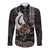Aotearoa Hei Matau Long Sleeve Button Shirt Haka Kiwi Mix Maori Mangopare