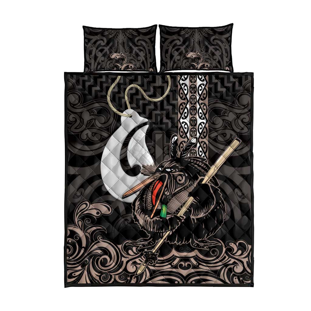 Aotearoa Hei Matau Quilt Bed Set Haka Kiwi Mix Maori Mangopare LT14 - Polynesian Pride