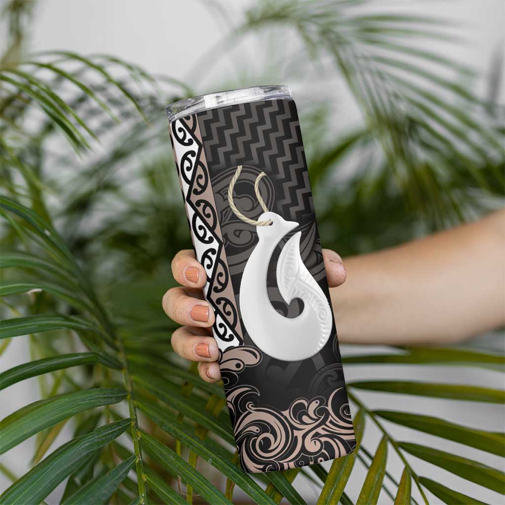 Aotearoa Hei Matau Skinny Tumbler Haka Kiwi Mix Maori Mangopare LT14 - Polynesian Pride