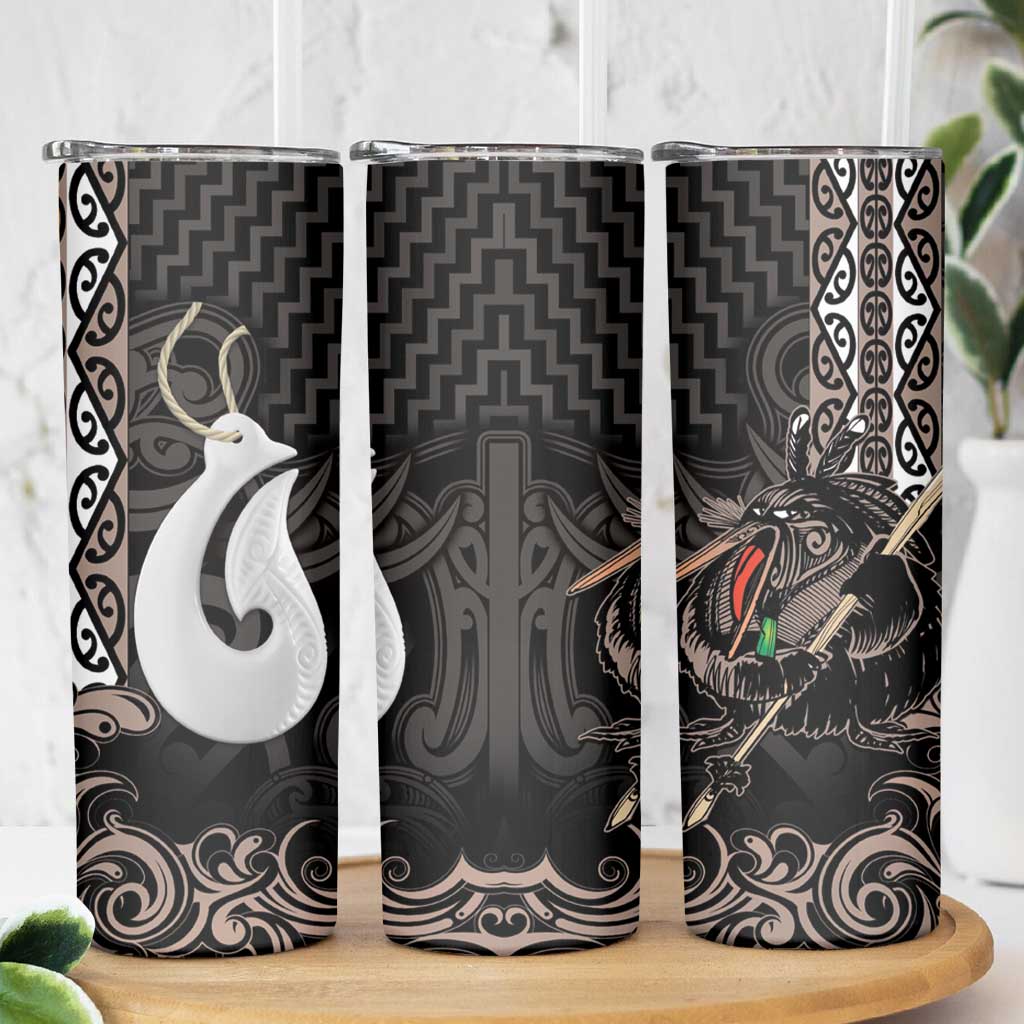 Aotearoa Hei Matau Skinny Tumbler Haka Kiwi Mix Maori Mangopare LT14 - Polynesian Pride
