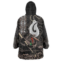 Aotearoa Hei Matau Wearable Blanket Hoodie Haka Kiwi Mix Maori Mangopare LT14 - Polynesian Pride
