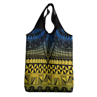 Halo Olaketa Solomon Islands Grocery Bag Melanesian Tribal Pattern Gradient Version