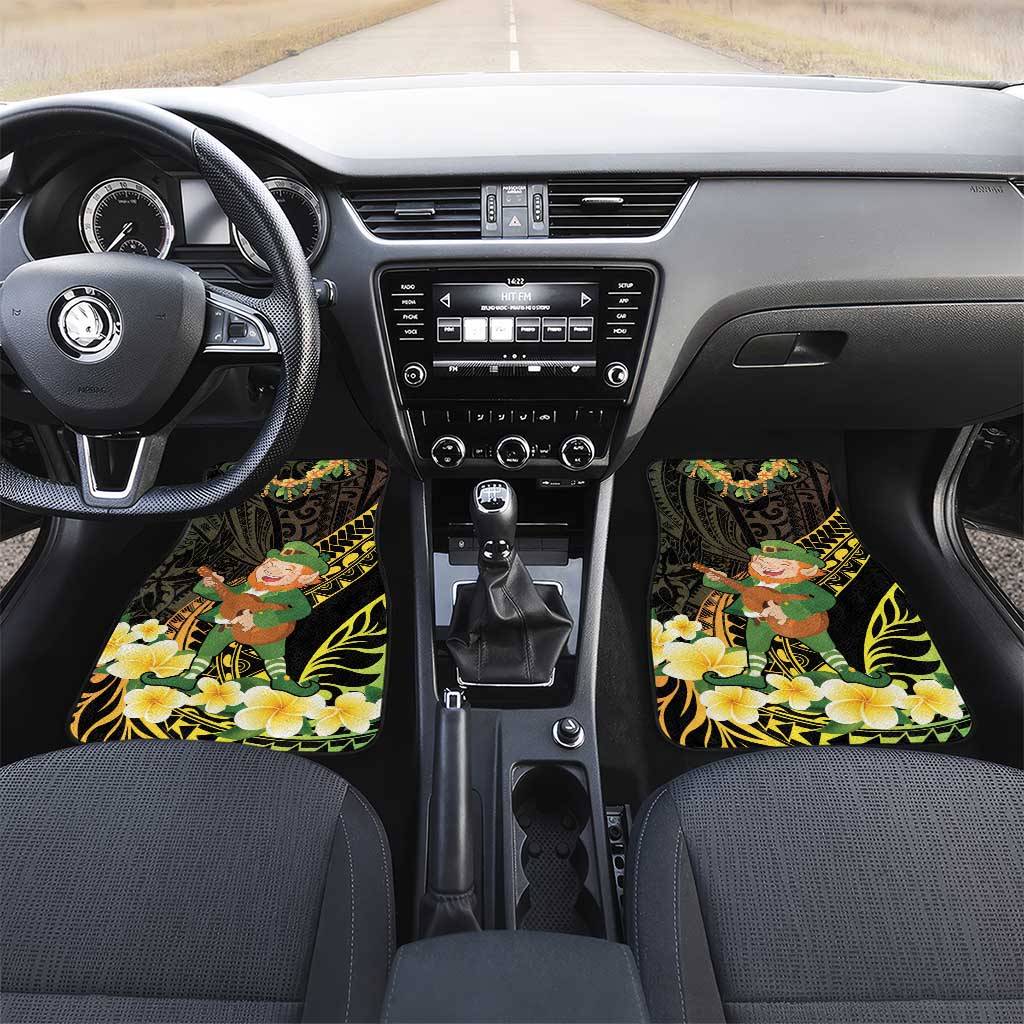 Hawaii Saint Patrick's Day Car Mats Ukulele Leprechaun Hau'Oli Maoli Oe!