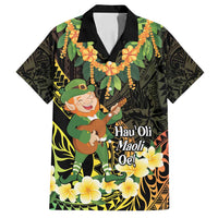 Hawaii Saint Patrick's Day Family Matching Summer Maxi Dress and Hawaiian Shirt Ukulele Leprechaun Hau'Oli Maoli Oe! LT14 Dad's Shirt - Short Sleeve Reggae - Polynesian Pride
