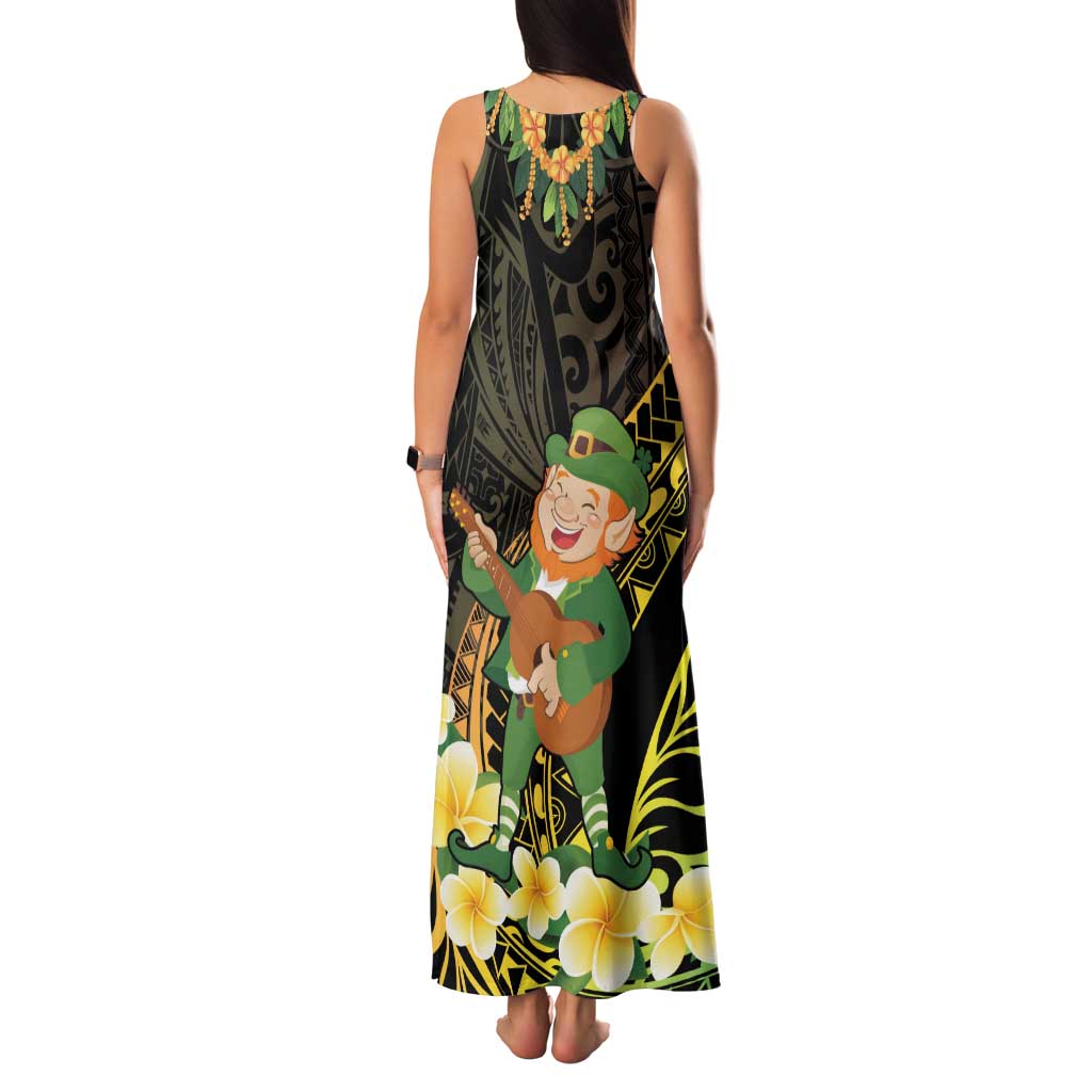 Hawaii Saint Patrick's Day Family Matching Tank Maxi Dress and Hawaiian Shirt Ukulele Leprechaun Hau'Oli Maoli Oe! LT14 - Polynesian Pride