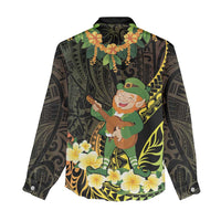 Hawaii Saint Patrick's Day Women Casual Shirt Ukulele Leprechaun Hau'Oli Maoli Oe! LT14 - Polynesian Pride
