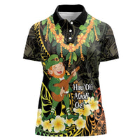 Hawaii Saint Patrick's Day Women Polo Shirt Ukulele Leprechaun Hau'Oli Maoli Oe! LT14 Female Reggae - Polynesian Pride