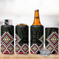 Kia Ora Aotearoa 4 in 1 Can Cooler Tumbler 2025 Pasifika Maori Taniko Motifs LT14 - Polynesian Pride