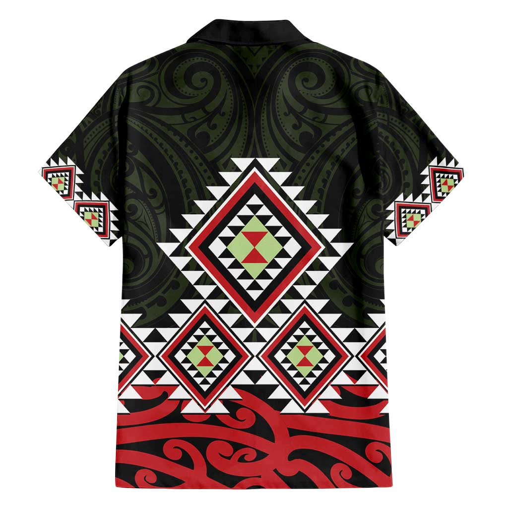 Kia Ora Aotearoa Family Matching Off Shoulder Maxi Dress and Hawaiian Shirt 2025 Pasifika Maori Taniko Motifs LT14 - Polynesian Pride
