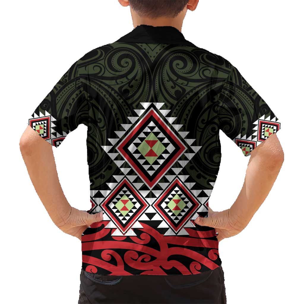 Kia Ora Aotearoa Family Matching Puletasi and Hawaiian Shirt 2025 Pasifika Maori Taniko Motifs LT14 - Polynesian Pride