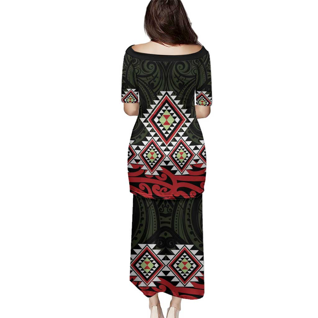 Kia Ora Aotearoa Family Matching Puletasi and Hawaiian Shirt 2025 Pasifika Maori Taniko Motifs LT14 - Polynesian Pride