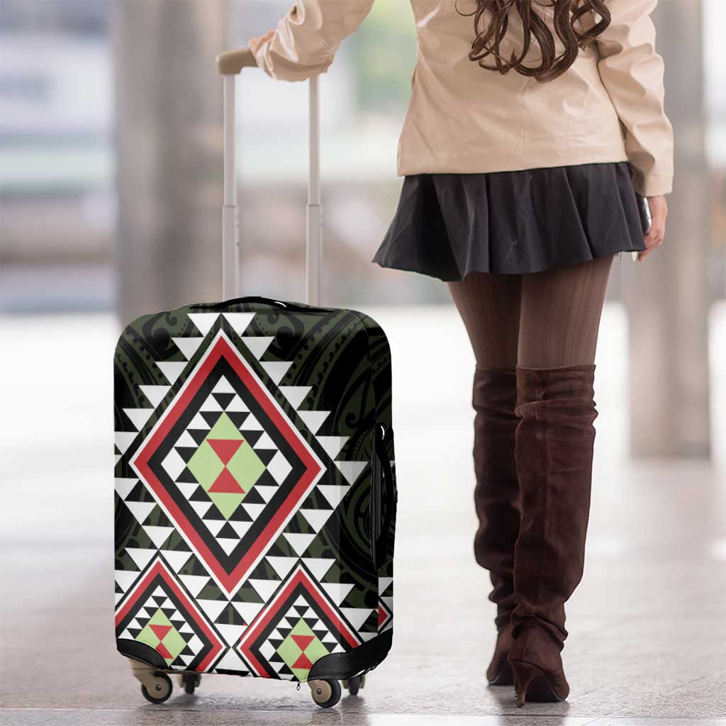 Kia Ora Aotearoa Luggage Cover 2025 Pasifika Maori Taniko Motifs