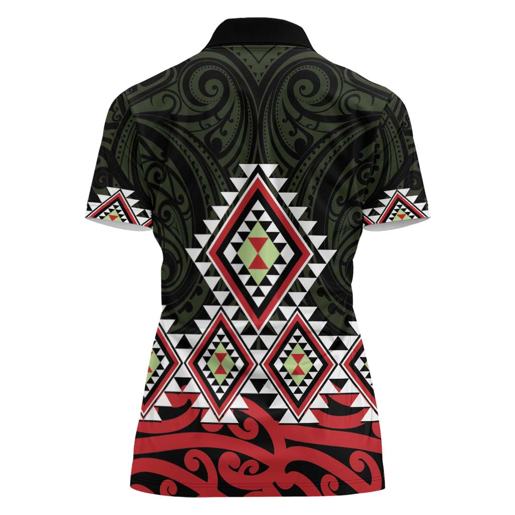 Kia Ora Aotearoa Women Polo Shirt 2025 Pasifika Maori Taniko Motifs LT14 - Polynesian Pride