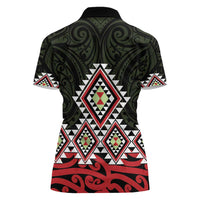 Kia Ora Aotearoa Women Polo Shirt 2025 Pasifika Maori Taniko Motifs LT14 - Polynesian Pride